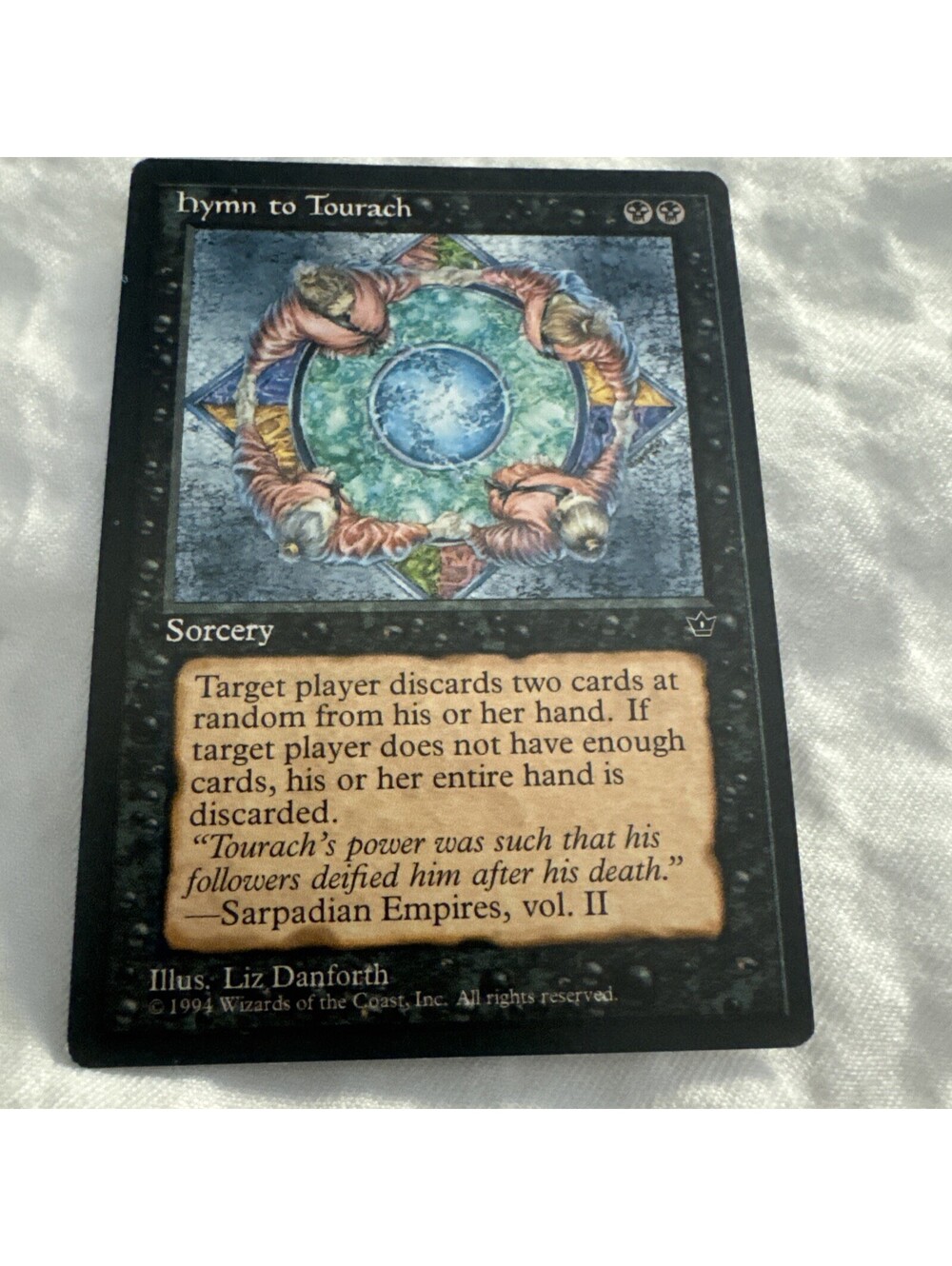 1994 MAGIC THE GATHERING FALLEN EMPIRES HYMN TO TOURACH